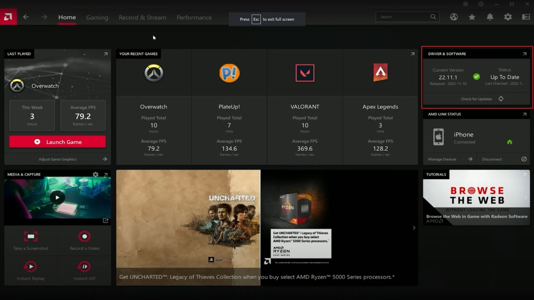 AMD Software Adrenalin Edition — gestion des pilotes